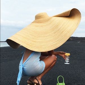 Iconic huge brim straw hat